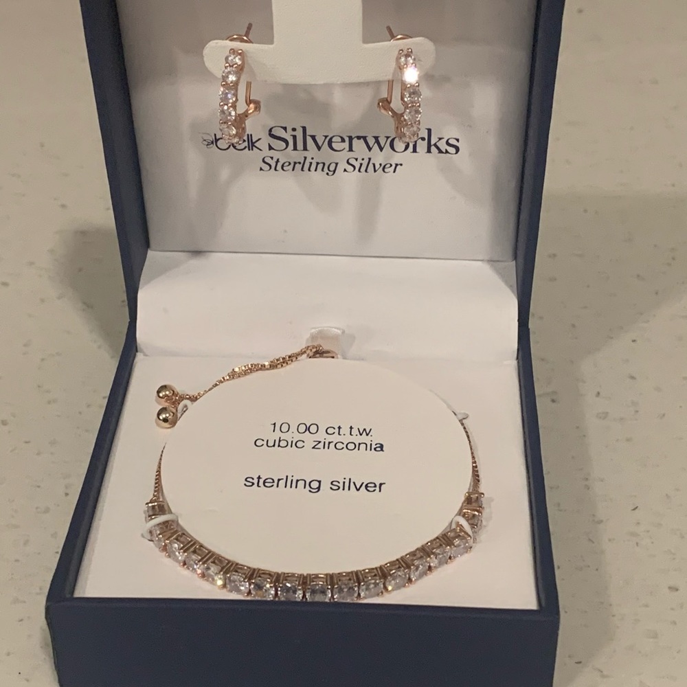 Elk Silverworks Earrings/Bracelet Set New In Box